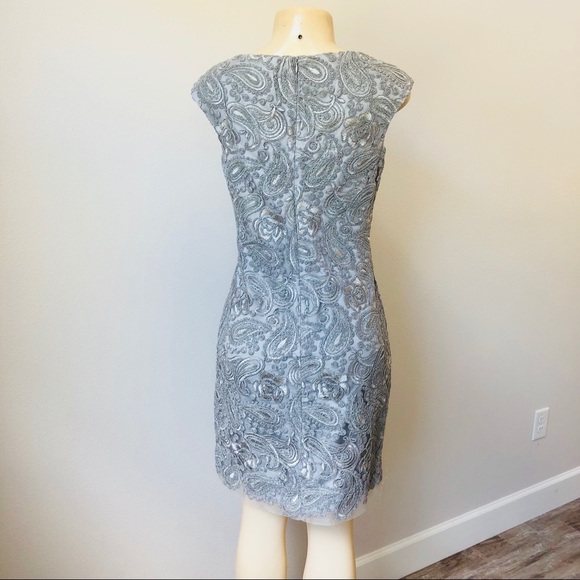 Grey crochet lace dress - Picture 2 of 5